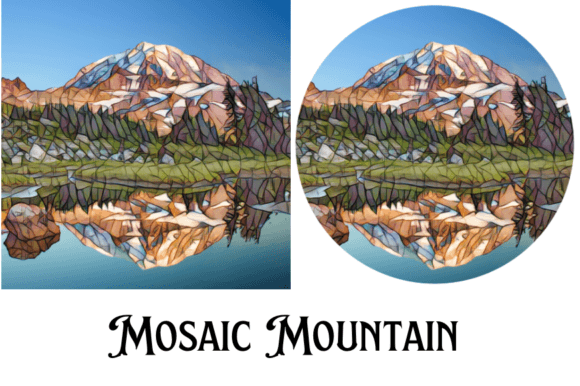 Download Mosaic Mountain, Scenic Mountain PNG - Mountain Collection
