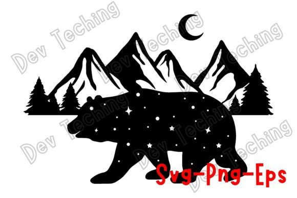 Download Mountain Bear Silhouette Svg - Premium Resources