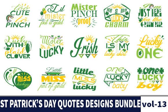 Download 15 ST PATRICK'S DAY Quotes Designs Bund - Premium Resources