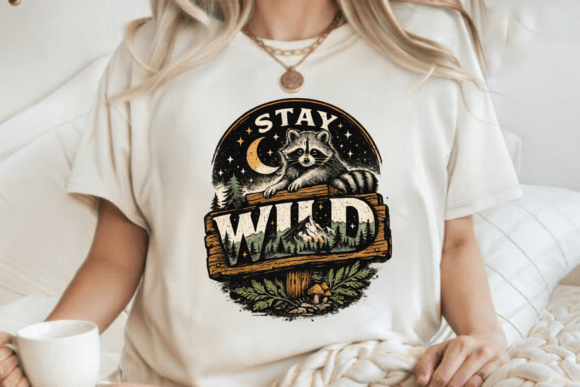 Download Cute Raccoon Vintage Mountain PNG - Mountain Collection