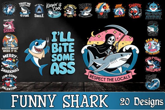 Download Funny Shark SVG Bundle - Shark svg Collection