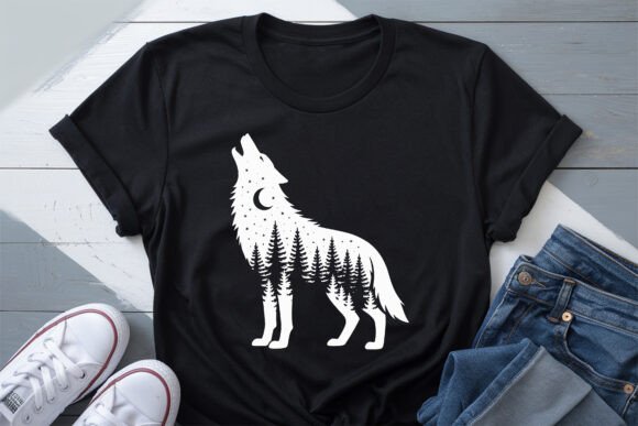 Download Howling Mountain Wolf Shirt SVG PNG - Mountain Collection